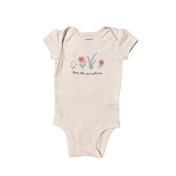 2 Pack Girls 6M Short Sleeve Onesies Bundle - Picture 3 of 3